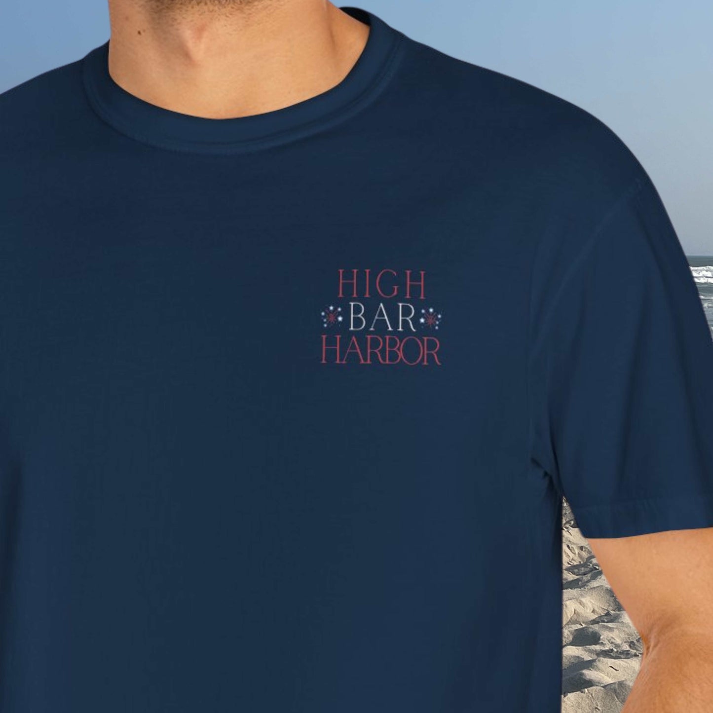 Patriotic Comfort Colors tee, High Bar Harbor