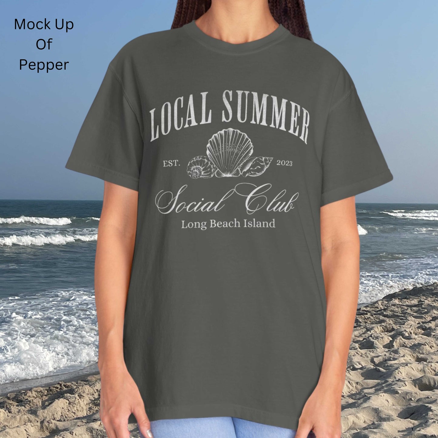 Local Summer Social Club, Seascape, Comfort Colors Tee