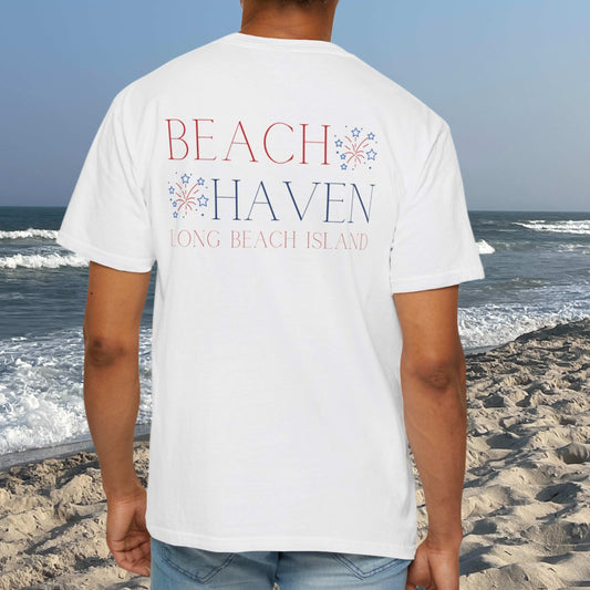 Patriotic Comfort Colors tee, Beach Haven