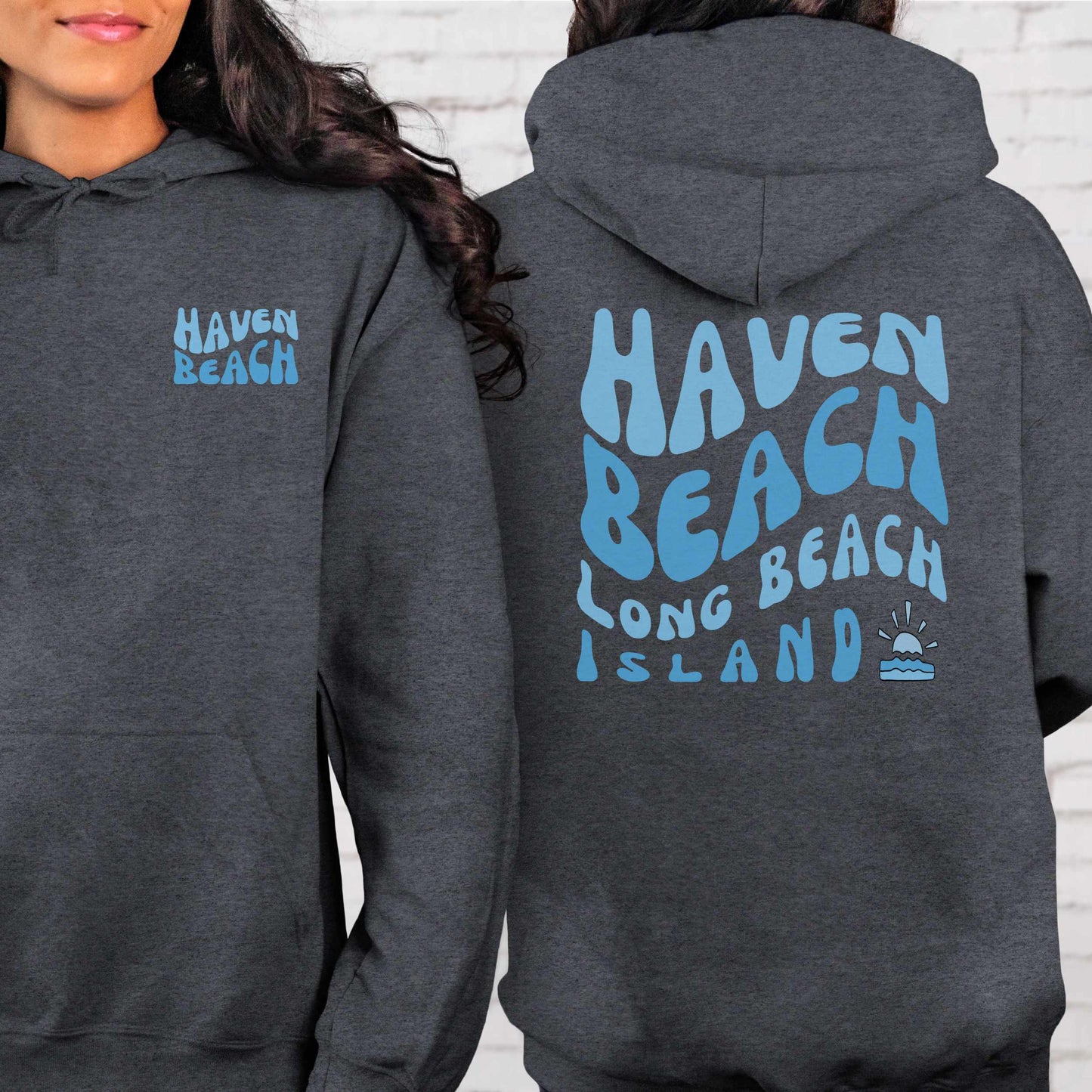 Blue wave Hoodie, Haven Beach