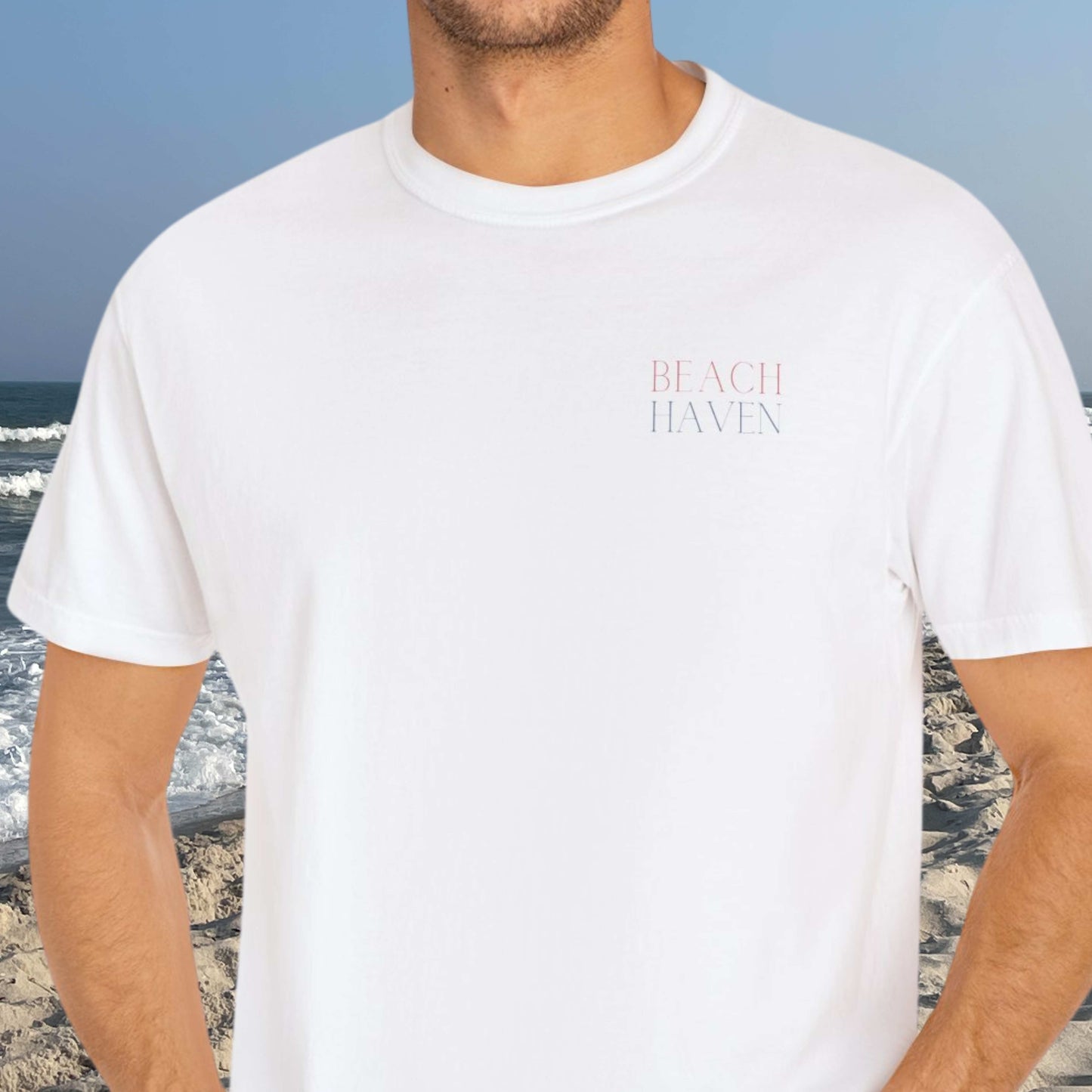 Patriotic Comfort Colors tee, Beach Haven