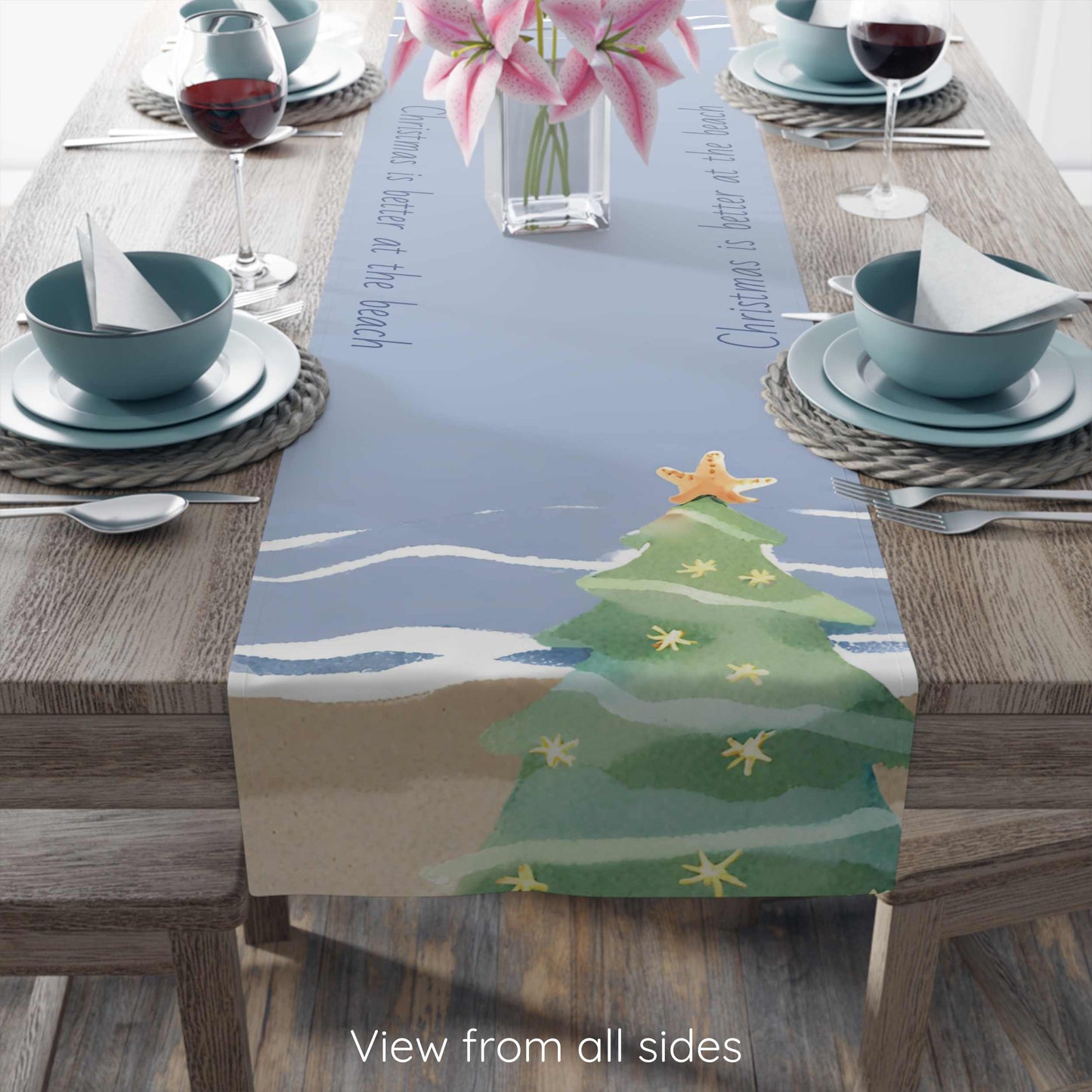 Christmas Table Runner - Better at the Beach