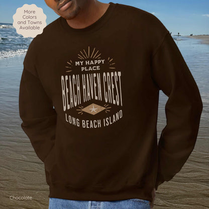 My Happy Place Sweatshirt, Beach Haven Crest