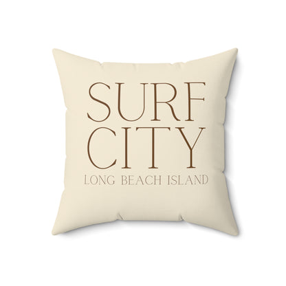 Surf City Driftwood Square Pillow