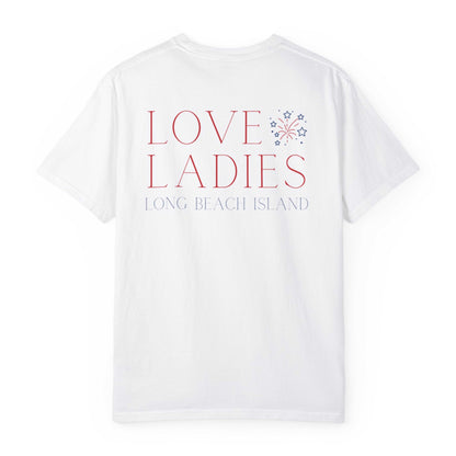 Patriotic Comfort Colors tee, Loveladies