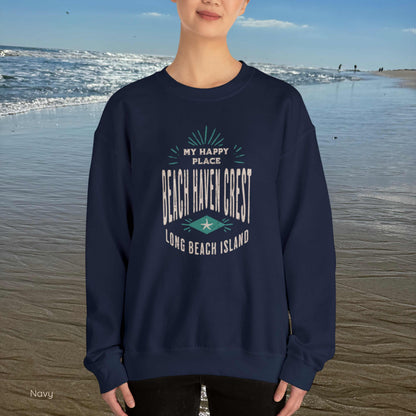 My Happy Place Sweatshirt, Beach Haven Crest