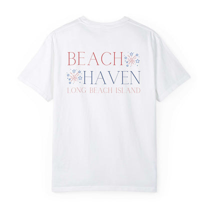 Patriotic Comfort Colors tee, Beach Haven