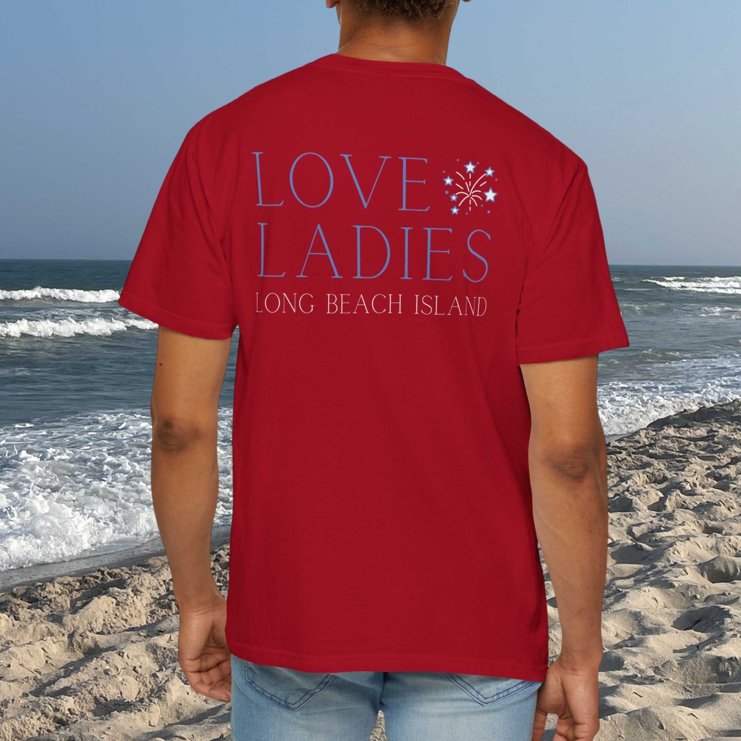 Patriotic Comfort Colors tee, Loveladies