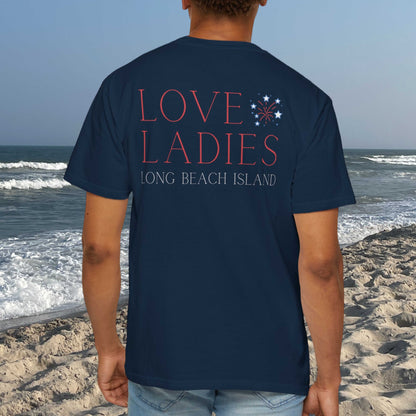 Patriotic Comfort Colors tee, Loveladies