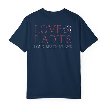 Patriotic Comfort Colors tee, Loveladies