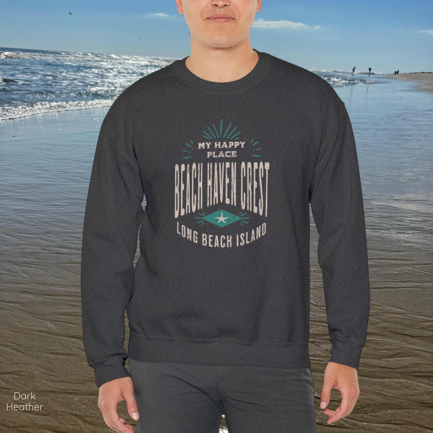 My Happy Place Sweatshirt, Beach Haven Crest