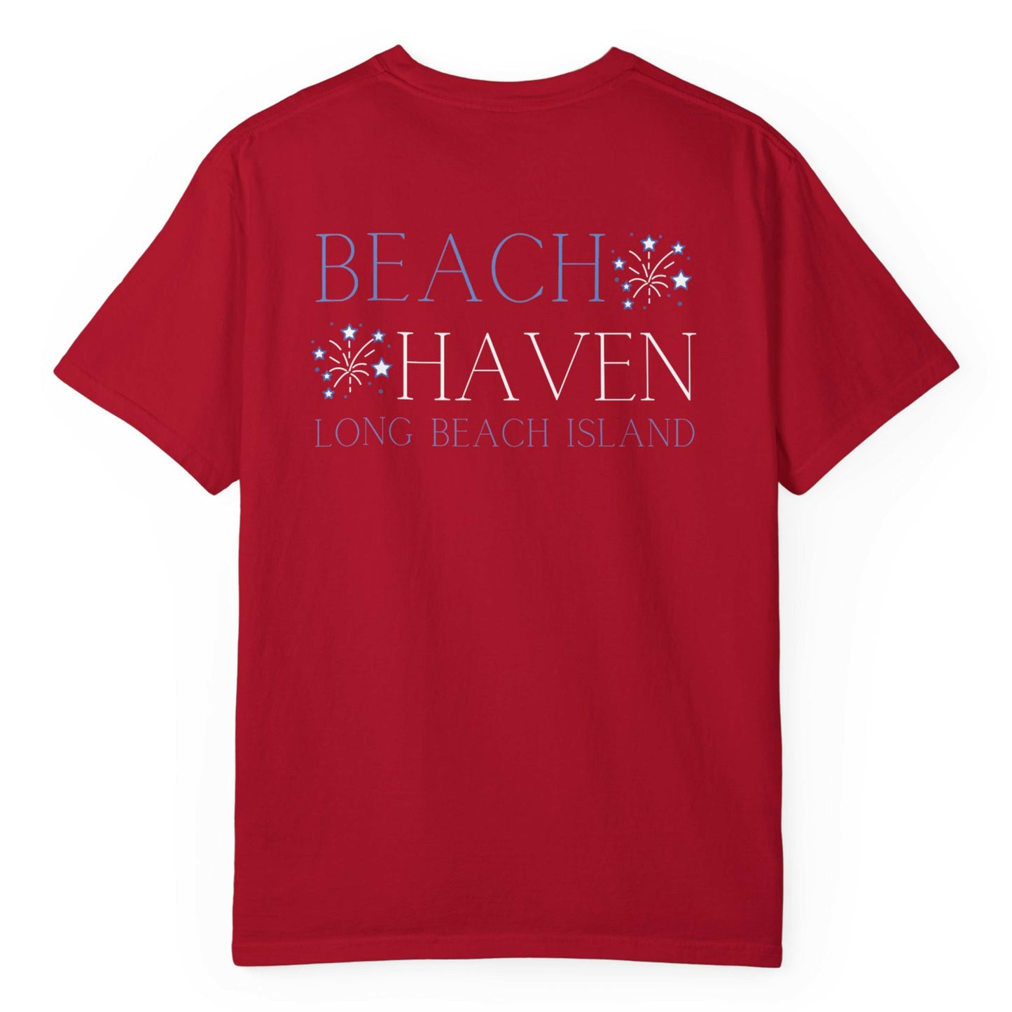 Patriotic Comfort Colors tee, Beach Haven