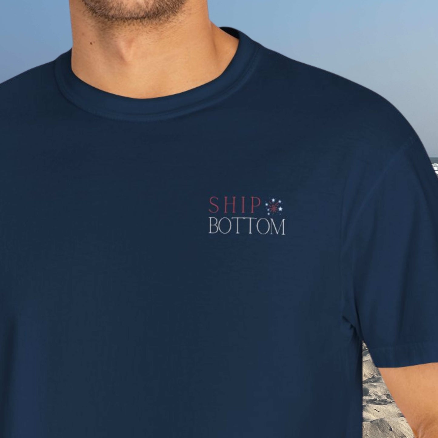 Patriotic Comfort Colors tee, Ship Bottom