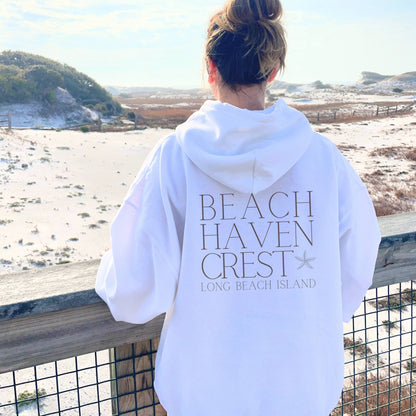 Driftwood Hoodie, Beach Haven Crest