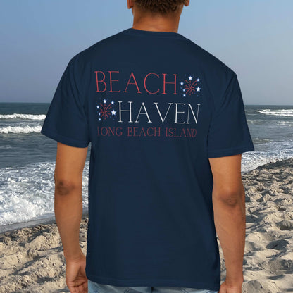 Patriotic Comfort Colors tee, Beach Haven