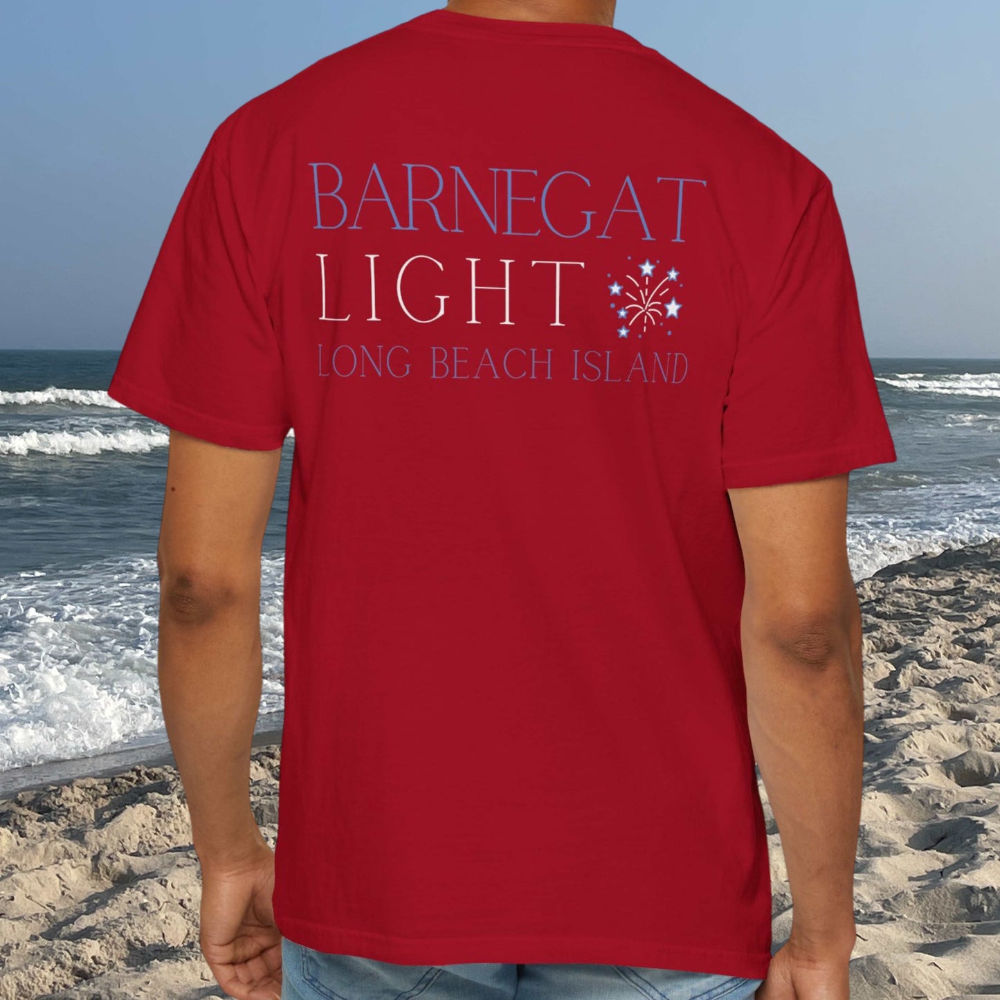 Patriotic Comfort Colors tee, Barnegat Light