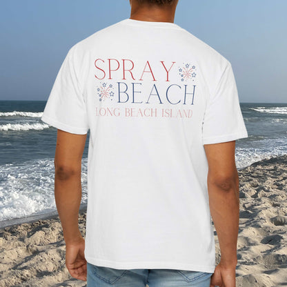 Patriotic Comfort Colors tee, Spray Beach