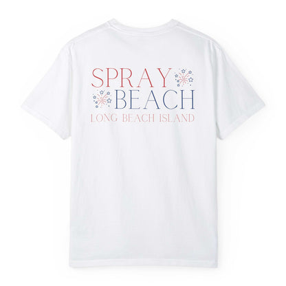 Patriotic Comfort Colors tee, Spray Beach