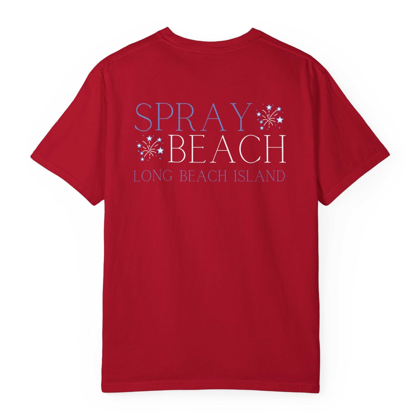 Patriotic Comfort Colors tee, Spray Beach