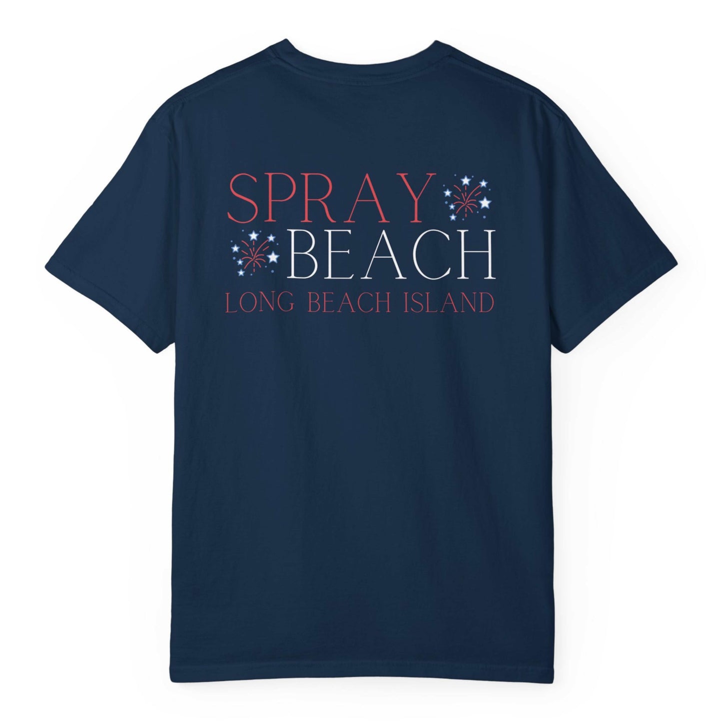 Patriotic Comfort Colors tee, Spray Beach