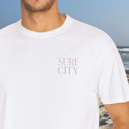 Patriotic Comfort Colors tee, Surf City