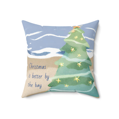 Christmas is better by the bay Square Pillow