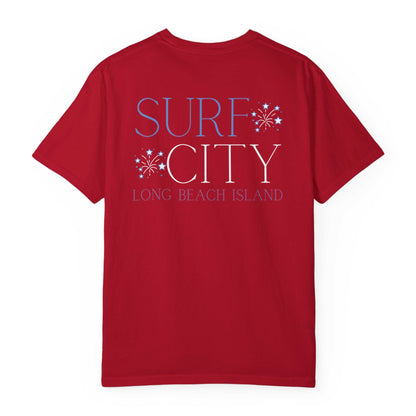 Patriotic Comfort Colors tee, Surf City