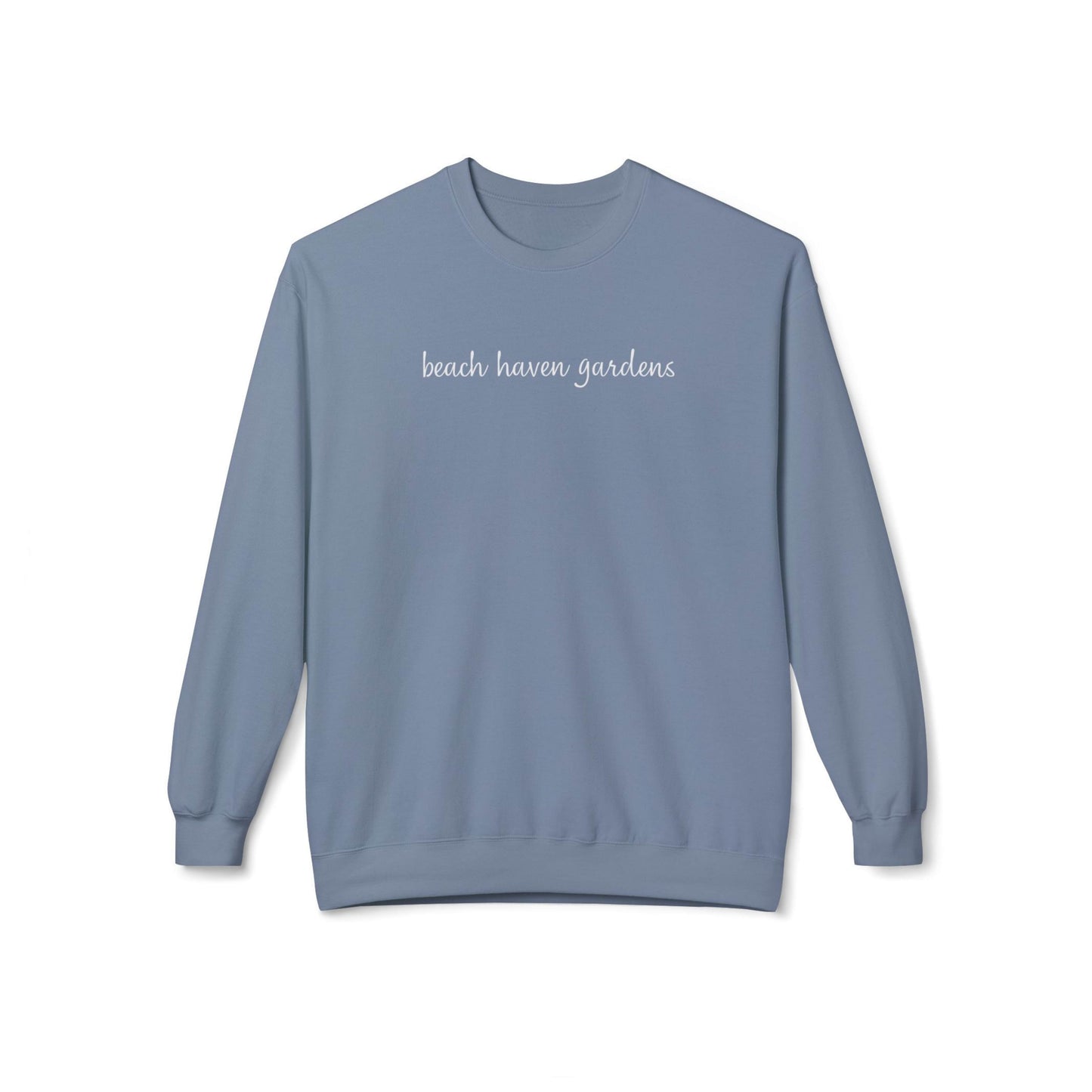 Breezy Days Crewneck Sweatshirt, Beach Haven Gardens