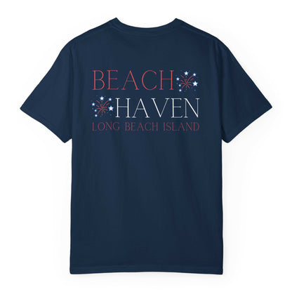 Patriotic Comfort Colors tee, Beach Haven