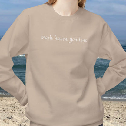 Breezy Days Crewneck Sweatshirt, Beach Haven Gardens