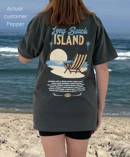 Night Swim Comfort Colors Short Sleeve Tee, Long Beach Island