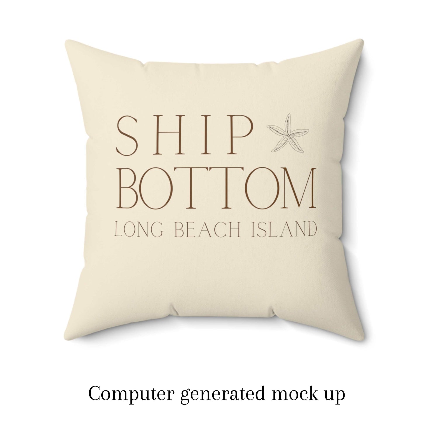 Ship Bottom Driftwood Square Pillow