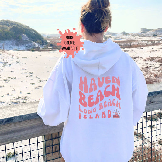 Coral wave Hoodie, Haven Beach