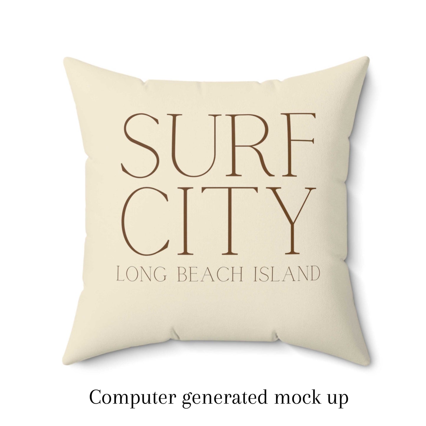 Surf City Driftwood Square Pillow