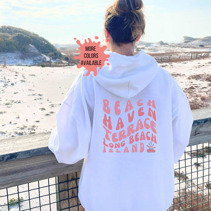 Coral Wave Hoodie, Beach Haven Terrace