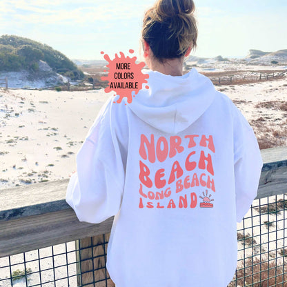 Coral wave Hoodie, North Beach