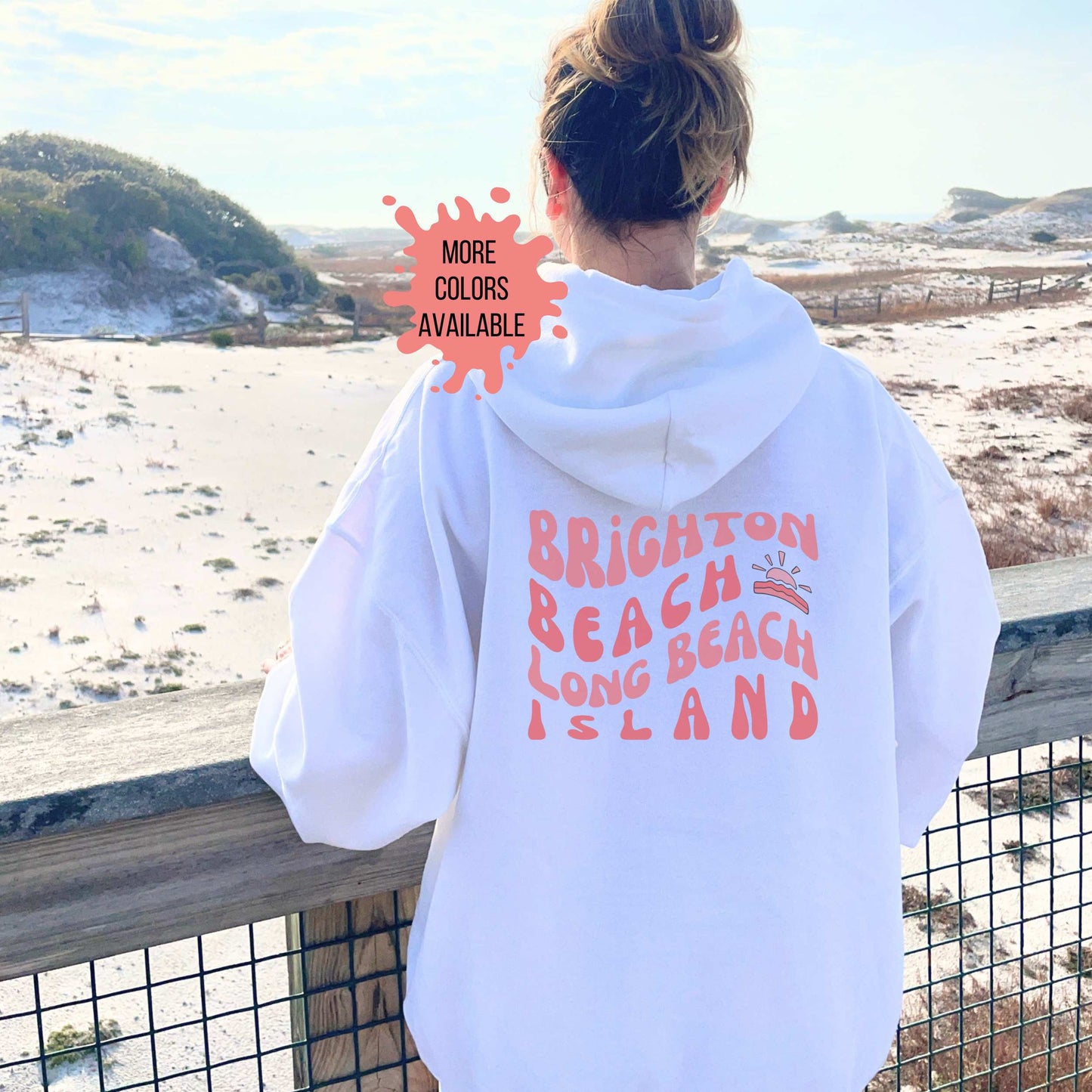 Coral wave Hoodie, Brighton Beach