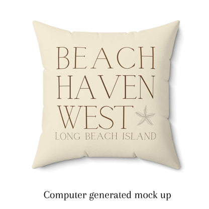 Driftwood Square Pillow, Beach Haven West