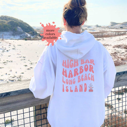 Coral wave Hoodie, High Bar Harbor