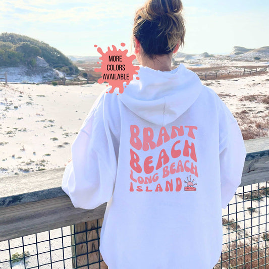 Coral wave Hoodie, Brant Beach