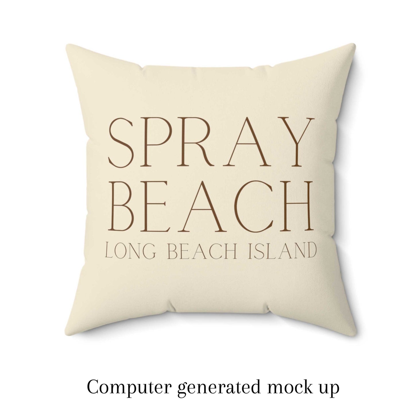 Spray Beach Driftwood Square Pillow