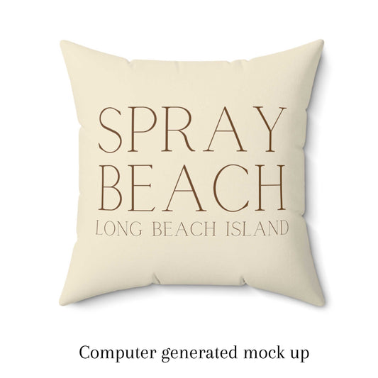 Spray Beach Driftwood Square Pillow