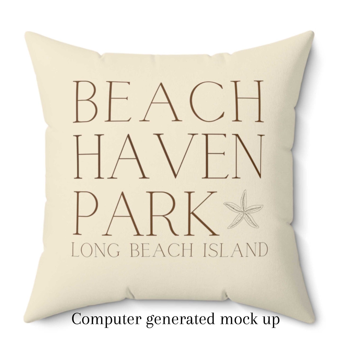 Driftwood Square Pillow, Beach Haven Park