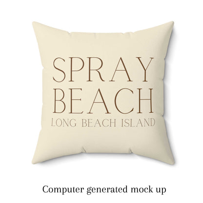 Spray Beach Driftwood Square Pillow