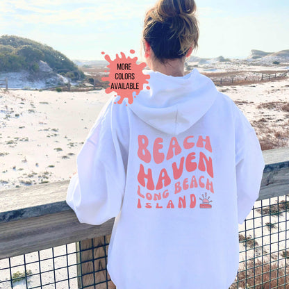 Coral wave Hoodie, Beach Haven