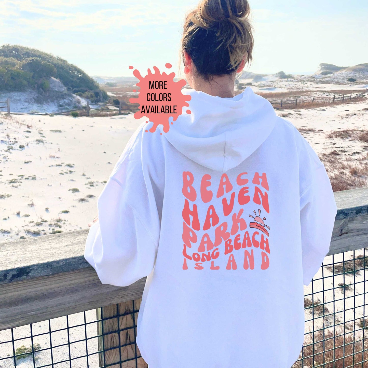 Coral wave Hoodie, Beach Haven Park