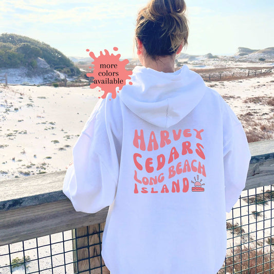 Coral wave Hoodie, Harvey Cedars