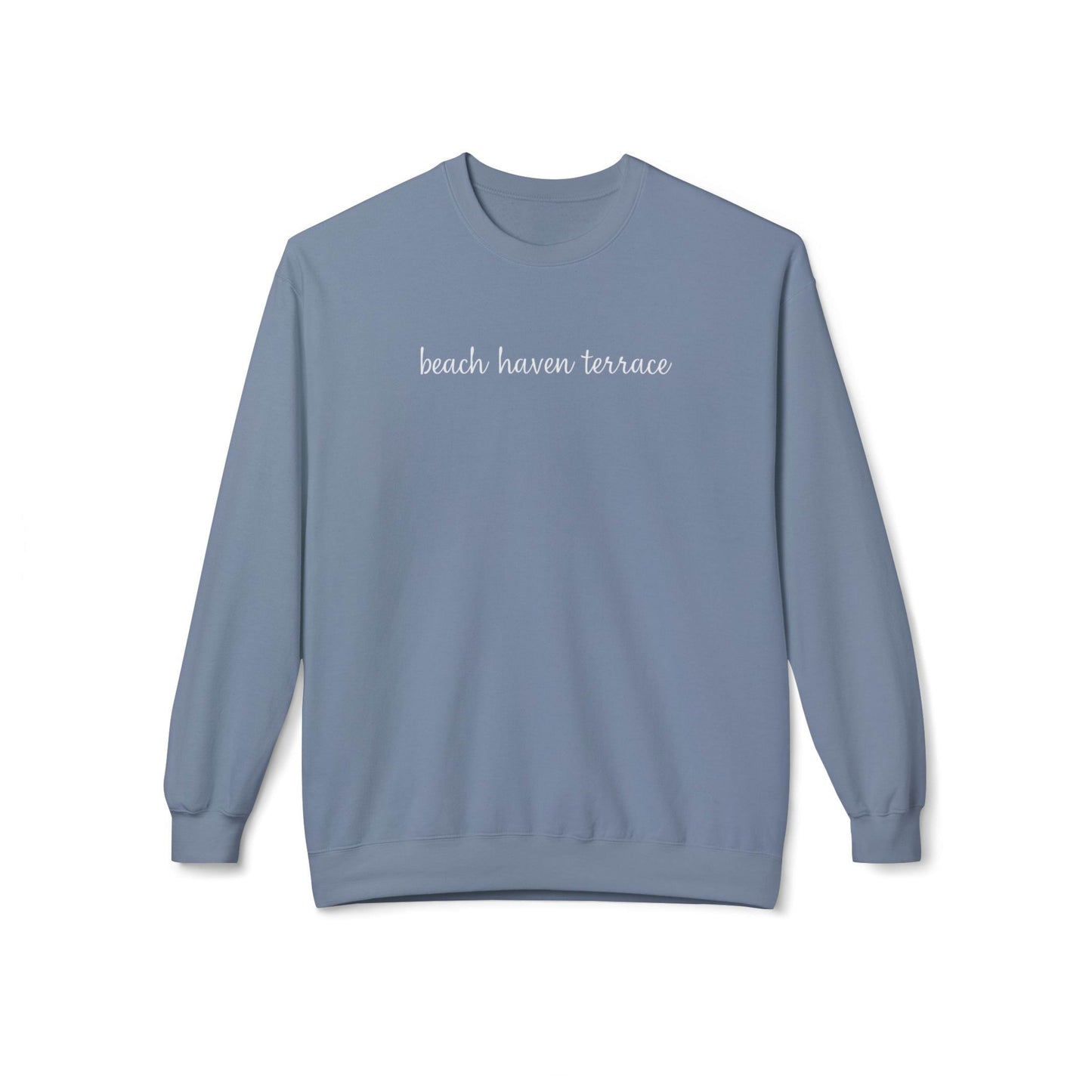 Breezy Days Crewneck Sweatshirt, Beach Haven Terrace