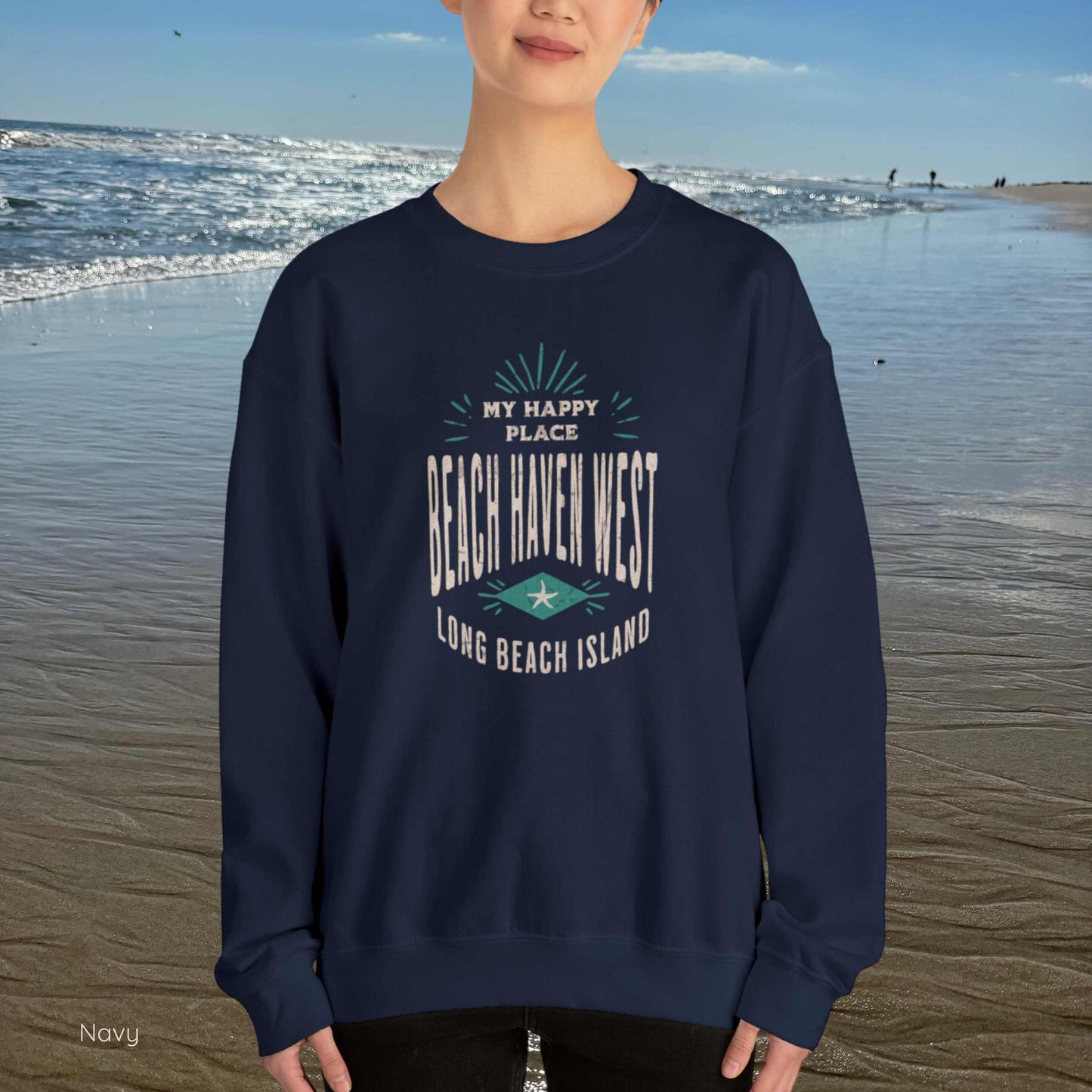 My Happy Place Sweatshirt, Beach Haven West