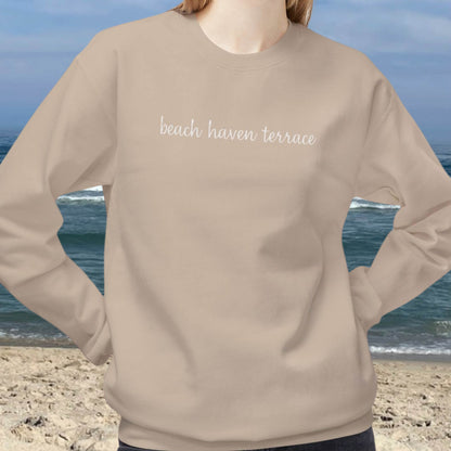 Breezy Days Crewneck Sweatshirt, Beach Haven Terrace